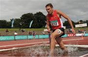 25 June 2016; Rory Chesser of Ennis Track A.C., on his way to winning the Mens 3000m steeple chase during the GloHealth National Senior Track & Field Championships at Morton Stadium in Santry, Co Dublin. Photo by Sam Barnes/Sportsfile