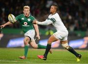 25 June 2016; Elton Jantjies of South Africa in action against Stuart Olding of Ireland during the Castle Lager Incoming Series 3rd Test between South Africa and Ireland at the Nelson Mandela Bay Stadium in Port Elizabeth, South Africa. Photo by Brendan Moran/Sportsfile