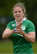 25 June 2016; Niamh Briggs of Ireland claps her team's supporters following her side's victory during the World Rugby Women's Sevens Olympic Repechage Pool C match between Ireland and China at UCD Sports Centre in Belfield, Dublin. Photo by Seb Daly/Sportsfile