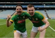 25 June 2016; David Donogue of Meath, left, and team-mate Jack Walsh celebrate after the Christy Ring Cup Final Replay between Antrim and Meath at Croke Park in Dublin. Photo by Piaras Ó Mídheach/Sportsfile
