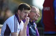25 June 2016; Wexford goalkeeper Anthony Masterson looks on from the bench, after being substituted due to an injury, during the final moments of their GAA Football All-Ireland Senior Championship Round 1B match with Fermanagh at Innovate Wexford Park in Wexford. Photo by Diarmuid Greene/Sportsfile