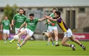 25 June 2016; Barry Mulrone of Fermanagh in action against Eoghan Nolan of Wexford during their GAA Football All-Ireland Senior Championship Round 1B match at Innovate Wexford Park in Wexford. Photo by Diarmuid Greene/Sportsfile