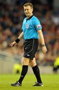 4 August 2010; Referee Alan Kelly. Friendly Match, Airtricity League XI v Manchester United, Aviva Stadium, Lansdowne Road, Dublin. Picture credit: Stephen McCarthy / SPORTSFILE