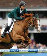 6 August 2010; Billy Twomey, Ireland, competing on Tinka'S Serenade, during the Meydan FEI Nations Cup - Failte Ireland Dublin Horse Show 2010. RDS, Ballsbridge, Dublin. Picture credit: Stephen McCarthy / SPORTSFILE