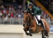 6 August 2010; Denis Lynch, Ireland, competing on Nabab's Son, during the Meydan FEI Nations Cup - Failte Ireland Dublin Horse Show 2010. RDS, Ballsbridge, Dublin. Picture credit: Barry Cregg / SPORTSFILE