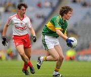 31 July 2010; Tadhg Morley, Kerry, in action against Jason Hickson, Tyrone. ESB GAA Football All-Ireland Minor Championship Quarter-Final, Tyrone v Kerry, Croke Park, Dublin. Picture credit: Ray McManus / SPORTSFILE