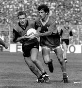 15 September 1991; Kevin Foley of Meath in action against James McCartan of Down during the All-Ireland Senior Football Championship Final match between Down and Meath at Croke Park in Dublin. Photo by Ray McManus/Sportsfile