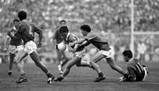 16 September 1990; John O'Driscoll of Cork in action against Kevin Foley of Meath during the All-Ireland Senior Football Championship Final match between Cork and Meath at Croke Park in Dublin. Photo by Ray McManus/Sportsfile