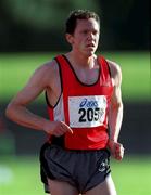 29 June 2001; Conor McGee of Lucan AC competing in the men's 5000m during the Dublin International Athletics meet at Morton Stadium in Santry, Dublin. Photo by Ray McManus/Sportsfile