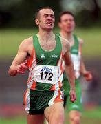 29 June 2001; Paul McKee of Ireland competing in the men's 400m during the Dublin International Athletics meet at Morton Stadium in Santry, Dublin. Photo by Ray McManus/Sportsfile