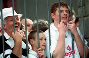 30 June 2001; Kildare supporters during the Bank of Ireland All-Ireland Senior Football Championship Qualifier Round 2 match between Kildare and Donegal at St Conleth's Park in Newbridge, Kildare. Photo by Damien Eagers/Sportsfile