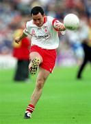 8 July 2001; Brian Dooher of Tyrone during the Bank of Ireland Ulster Senior Football Championship Final match between Tyrone and Cavan at St Tiernach's Park in Clones, Monaghan. Photo by Damien Eagers/Sportsfile