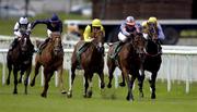 14 July 2001; Johannesburg, with Mick Kinane up, second from right, lead the field on their way to wining the Anglesey Stakes at the Curragh Racecourse in Kildare. Photo by Damien Eagers/Sportsfile