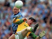 15 July 2001; Cormac Sullivan of Meath in action against Vinny Murphy of Dublin during the Bank of Ireland Leinster Senior Football Championship Final match between Dublin and Meath in Croke Park, Dublin. Photo by David Maher/Sportsfile