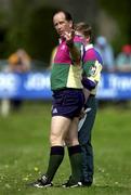12 May 2001; Referee David McHugh during the AIB All-Ireland League Division 1 match between Galwegians and Buccaneers at Crowley Park in Galway. Photo by Damien Eagers/Sportsfile