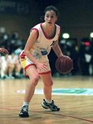25 January 1998; Michelle Maguire of Snowcream Waterford Wildcats during the Sprite Women's Senior National Cup Final between Snowcream Waterford Wildcats and Opennet Naomh Mhuire at the National Basketball Arena in Tallaght, Dublin. Photo by Brendan Moran/Sportsfile