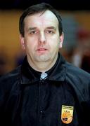 25 January 1998; Referee Eamon O Laogain prior to the Sprite Women's Senior National Cup Final between Snowcream Waterford Wildcats and Opennet Naomh Mhuire at the National Basketball Arena in Tallaght, Dublin. Photo by Brendan Moran/Sportsfile