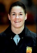 25 January 1998; Referee Mary Dempsey prior to the Sprite Women's Senior National Cup Final between Snowcream Waterford Wildcats and Opennet Naomh Mhuire at the National Basketball Arena in Tallaght, Dublin. Photo by Brendan Moran/Sportsfile