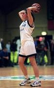 24 January 1998; Ciara Harvey of Meteors during the Sprite Women's Senior National Cup Semi-Final between Snowcream Waterford Wildcats and Meteors at the National Basketball Arena in Tallaght, Dublin. Photo by Brendan Moran/Sportsfile