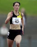 21 July 2001; Emily Maher of Kilkenny City Harriers competing in the heats of the women's 200m on Day One of the AAI National Track and Field Championships of Ireland at Morton Stadium in Santry, Dublin. Photo by Brendan Moran/Sportsfile