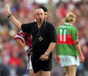 21 July 2001; Referee Niall Barrett during the Bank of Ireland All-Ireland Senior Football Championship Qualifier Round 4 match between Mayo and Westmeath at Dr. Hyde Park in Roscommon. Photo by Damien Eagers/Sportsfile