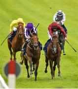 26 June 2016; Eventual winner Sir Isaach Newton, left, with Ryan Moore up, races alongside Chemical Charge, with Colin Keane up, on their winning the Finlay Volvo International Stakes at the Curragh Racecourse in the Curragh, Co. Kildare. Photo by Cody Glenn/Sportsfile