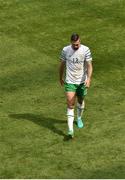 26 June 2016; Shane Duffy of Republic of Ireland leaves the field after being sent off during the UEFA Euro 2016 Round of 16 match between France and Republic of Ireland at Stade des Lumieres in Lyon, France. Photo by Sportsfile