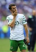26 June 2016; Wes Hoolahan of the Republic of Ireland dejected after defeat to France in the UEFA Euro 2016 Round of 16 match between France and Republic of Ireland at Stade des Lumieres in Lyon, France. Photo by Stephen McCarthy/Sportsfile