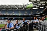 26 June 2016; Spectators in the Hogan Stand watch the second half of the France v Republic of Ireland UEFA Euro 2016 Round of 16 game on the big screen prior to the Leinster GAA Football Senior Championship Semi-Final match between Kildare and Westmeath at Croke Park in Dublin. Photo by Piaras Ó Mídheach/Sportsfile
