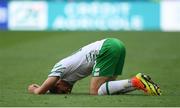26 June 2016; Shane Long of Republic of Ireland after a heavy challenge in the UEFA Euro 2016 Round of 16 match between France and Republic of Ireland at Stade des Lumieres in Lyon, France. Photo by Stephen McCarthy/Sportsfile