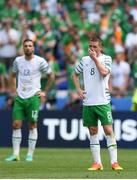 26 June 2016; James McCarthy of Republic of Ireland reacts after his side conceded their second goal during the UEFA Euro 2016 Round of 16 match between France and Republic of Ireland at Stade des Lumieres in Lyon, France. Photo by Stephen McCarthy/Sportsfile
