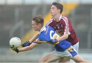 26 June 2016; Ben Harding of Castleknock, Dublin, in action against Aaron Gallagher of Termon, Co. Donegal, during the John West Féile Peile na nÓg Division 1 Final at Austin Stack Park in Tralee, Co Kerry. Photo by Matt Browne/Sportsfile
