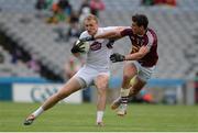 26 June 2016; Tommy Moolick of Kildare in action against Denis Corroon of Westmeath during the Leinster GAA Football Senior Championship Semi-Final match between Kildare and Westmeath at Croke Park in Dublin. Photo by Oliver McVeigh/Sportsfile