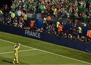 26 June 2016; Shay Given of Republic of Ireland waves to the fans as he leaves the pitch after defeat to France in the UEFA Euro 2016 Round of 16 match between France and Republic of Ireland at Stade des Lumieres in Lyon, France. Photo by Sportsfile