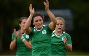 26 June 2016; Ireland captain Lucy Mulhall claps her team's supporters following the World Rugby Women's Sevens Olympic Repechage Championship Bronze Medal match between Ireland and Kazakhstan at UCD Sports Centre in Belfield, Dublin. Photo by Seb Daly/Sportsfile