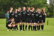 26 June 2016; Metropolitan Girls League players look on during their penalty shootout with Galway and District League in their FAI U16 Gaynor Cup Final at University of Limerick in Limerick. Photo by Diarmuid Greene/Sportsfile