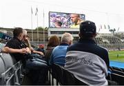 26 June 2016; Supporters watch the France V Republic of Ireland UEFA Euro 2016 game on the big screens before the Football Senior Championship Semi-Final match between Dublin and Meath at Croke Park in Dublin. Photo by Oliver McVeigh/Sportsfile