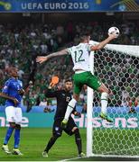 22 June 2016; Shane Duffy of Republic of Ireland during the UEFA Euro 2016 Group E match between Italy and Republic of Ireland at Stade Pierre-Mauroy in Lille, France. Photo by Stephen McCarthy/Sportsfile