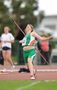 7 August 2010; Jenny Murphy, Athletics Ireland, in action during the U-18 Girl's Javelin. Celtic Games Track and Field, Athlone 2010, Athlone Institute of Technology, Athlone, Co. Westmeath. Picture credit: Barry Cregg / SPORTSFILE