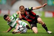 8 August 2010; Paddy Madden, Bohemians, in action against Enda Stevens, Shamrock Rovers. Airtricity League Premier Division, Shamrock Rovers v Bohemians, Tallaght Stadium, Tallaght, Dublin. Picture credit: David Maher / SPORTSFILE