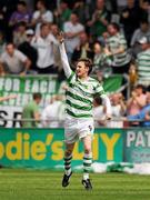 8 August 2010; Gary Twigg, Shamrock Rovers, celebrates after scoring his side's second goal. Airtricity League Premier Division, Shamrock Rovers v Bohemians, Tallaght Stadium, Tallaght, Dublin. Photo by Sportsfile