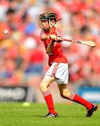 8 August 2010; Jacob Corry, Recarson P.S, Omagh, Co. Tyrone, representing Cork, in action against Kilkenny. GAA Into Mini-Sevens during half time of the GAA Hurling All-Ireland Senior Championship Semi-Final, Kilkenny v Cork, Croke Park, Dublin. Picture credit: Stephen McCarthy / SPORTSFILE