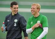9 August 2010; Republic of Ireland's Paul Green, right, and Greg Cunningham during squad training ahead of their international friendly against Argentina on Wednesday. Republic of Ireland squad training, Gannon Park, Malahide, Dublin. Picture credit: David Maher / SPORTSFILE