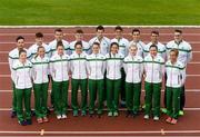27 June 2016; In attendance at the announcement of the 2016 European Track & Field Championships Team are,  back row, from left, Paul Byrne, Eanna Madden, Tomas Cotter, Marcus Lawler, Ben Reynolds, Declan Murray, Eoin Everard, Thomas Barr and High Performance Director Kevin Ankrom with, front row, from left, Sarah Murray, Kerry O’Flaherty, Sinead Denny, Sara Treacy, Ciara Mageean, Tori Pena, Amy Foster, Phil Healy and Michelle Finn. Morton Stadium in Santry, Co Dublin. Photo by Sam Barnes/Sportsfile