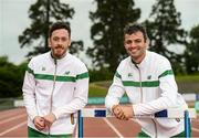27 June 2016; Ireland's Paul Byrne and Thomas Barr in attendance at the announcement of the 2016 European Track & Field Championships Team at Morton Stadium in Santry, Co Dublin. Photo by Sam Barnes/Sportsfile