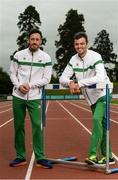 27 June 2016; Ireland's Paul Byrne and Thomas Barr in attendance at the announcement of the 2016 European Track & Field Championships Team at Morton Stadium in Santry, Co Dublin. Photo by Sam Barnes/Sportsfile