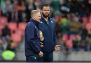 25 June 2016; Ireland head coach Joe Schmidt, left, with defence coach Andy Farrell before the Castle Lager Incoming Series 3rd Test between South Africa and Ireland at the Nelson Mandela Bay Stadium in Port Elizabeth, South Africa. Photo by Brendan Moran/Sportsfile