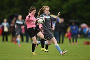 26 June 2016; Niamh Flannery of Mayo Youth League in action against Kate McPhilips of Mid Western Girls League during their FAI U16 Gaynor Cup 3rd/4th place playoff at University of Limerick in Limerick. Photo by Diarmuid Greene/Sportsfile
