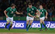 25 June 2016; Ireland players, from left, Jordi Murphy, Iain Henderson and Paddy Jackson during the Castle Lager Incoming Series 3rd Test between South Africa and Ireland at the Nelson Mandela Bay Stadium in Port Elizabeth, South Africa. Photo by Brendan Moran/Sportsfile