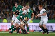 25 June 2016; Rory Best of Ireland is tackled by Warren Whiteley of South Africa during the Castle Lager Incoming Series 3rd Test between South Africa and Ireland at the Nelson Mandela Bay Stadium in Port Elizabeth, South Africa. Photo by Brendan Moran/Sportsfile